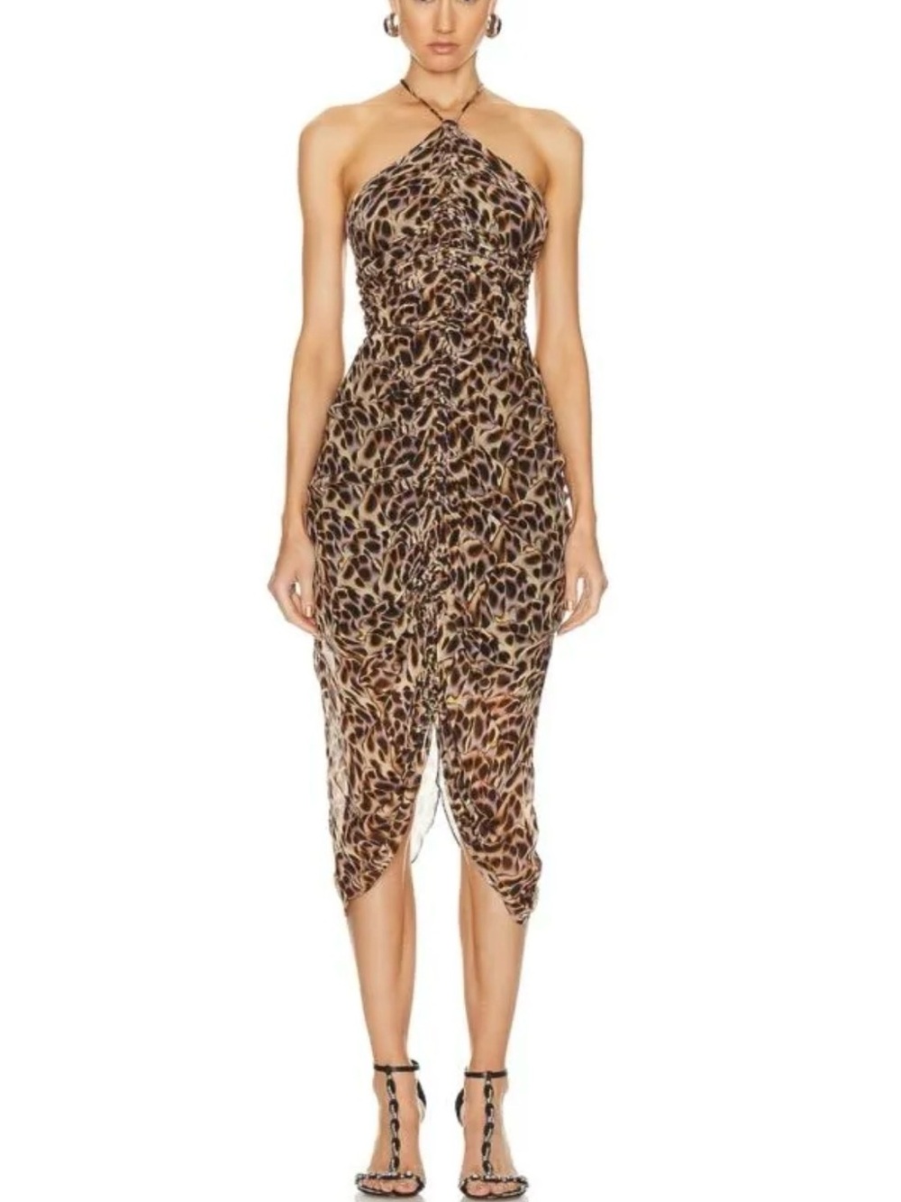 Isabel Marant Etoile Valdi Animal Print Midi Dress